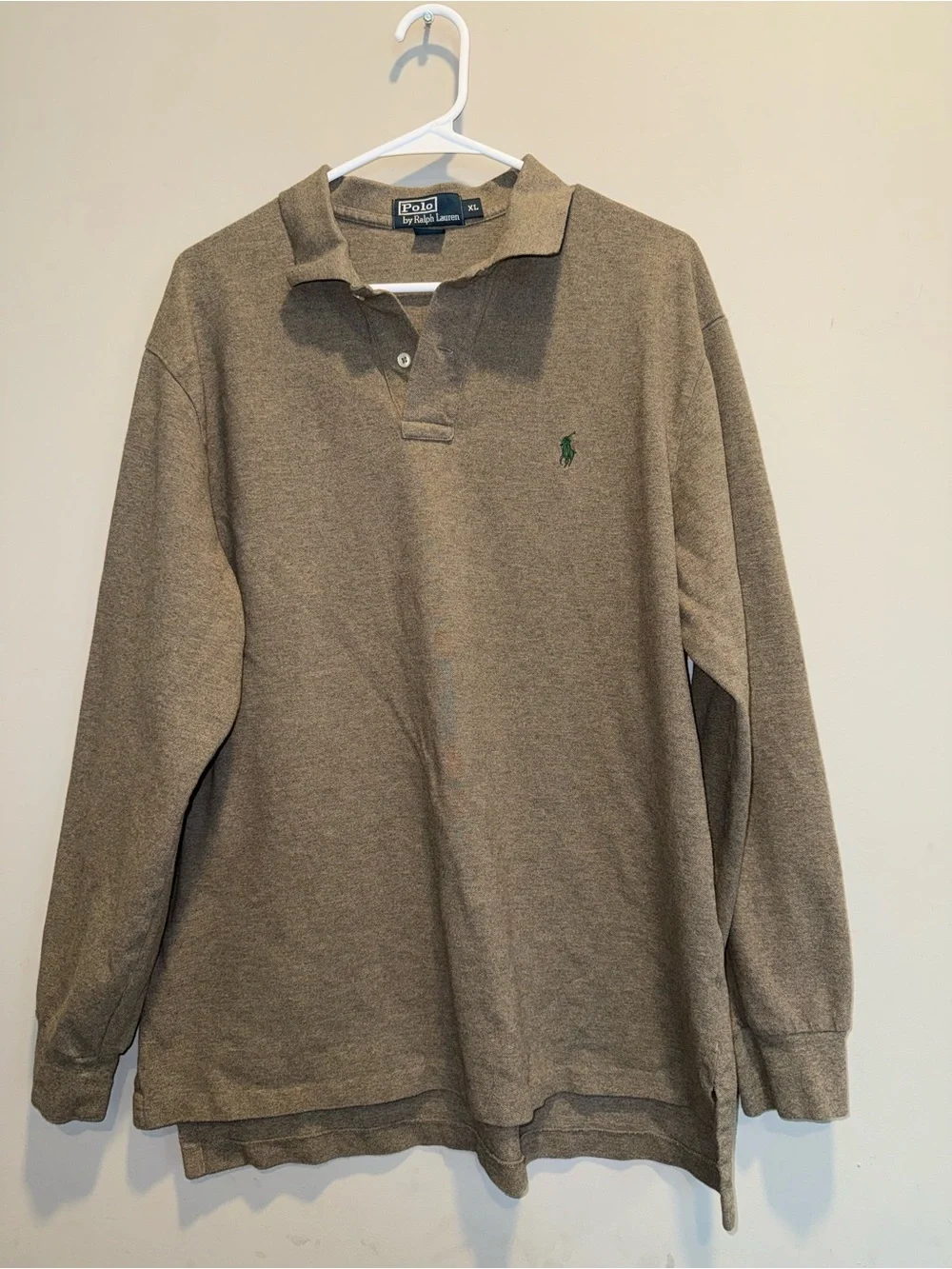 Ralph Lauren Long-Sleeve Polo Shirt - Taupe